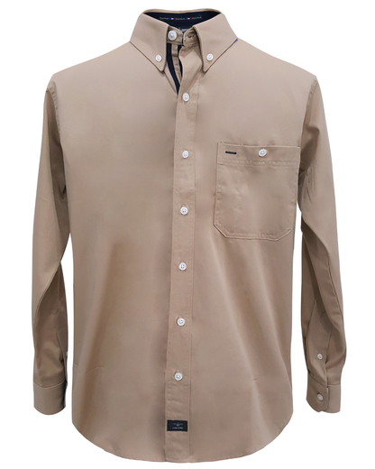 Camisa Manga Larga Khaki