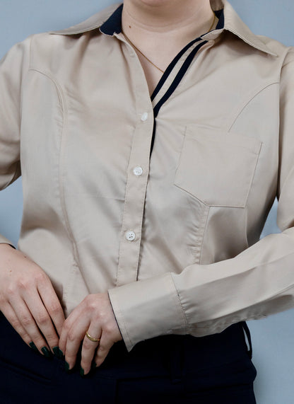 Blusa Manga Larga Khaki