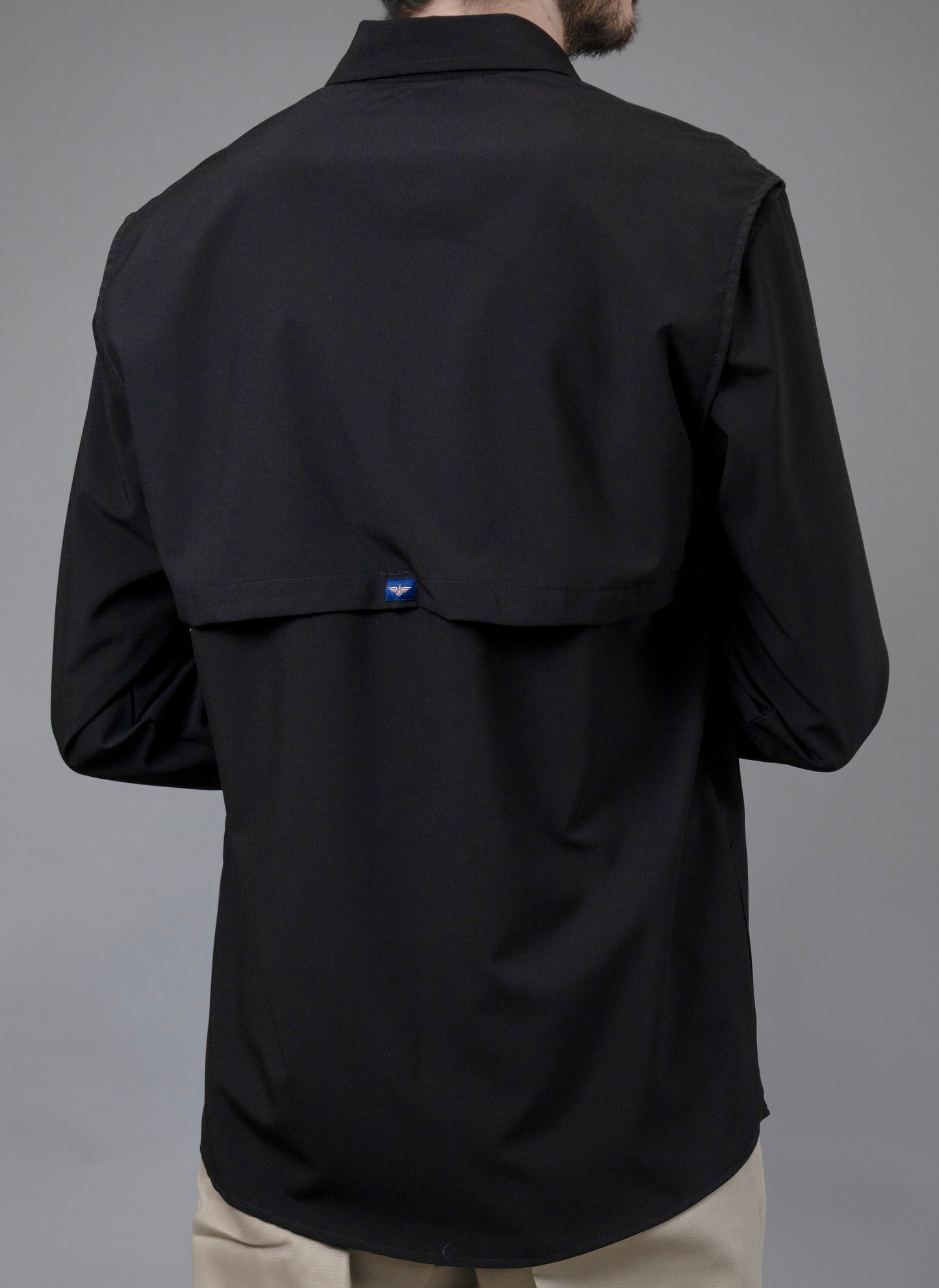 Camisa Tipo Pesca Negro