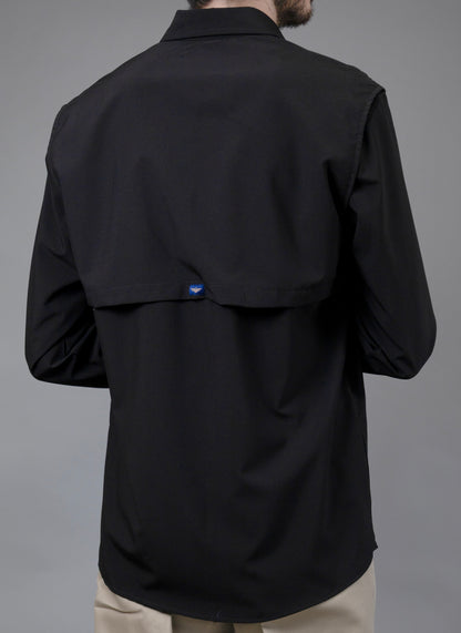 Camisa Tipo Pesca Negro