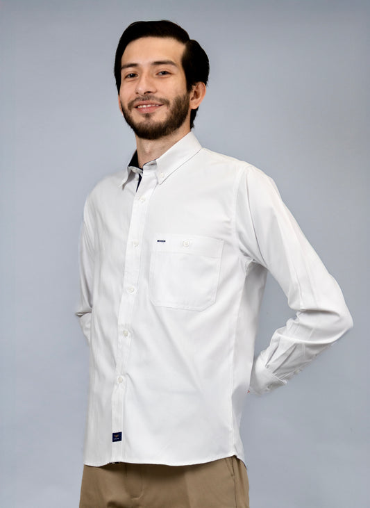 Camisa Manga Larga Blanco